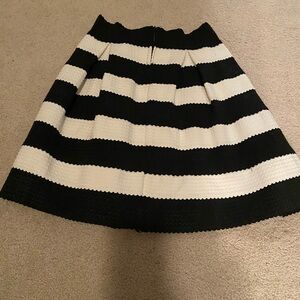 Black and White Striped Skirt